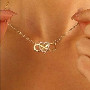 14k Gold Infinity Heart Necklace